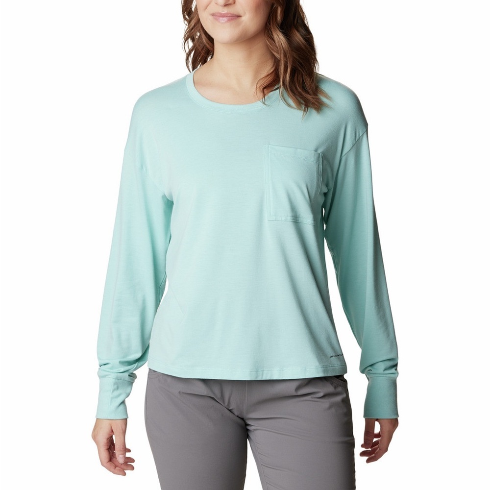 🆕 COLUMBIA Women's Boundless Trek™ Long Sleeve Shirt in Aqua Haze